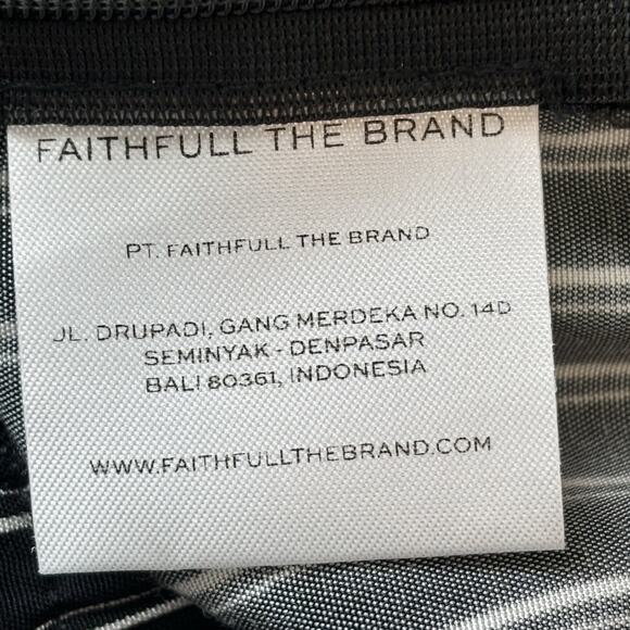 Faithfull The Brand Top Small Black White Striped One Shoulder San Andres New - Picture 10 of 11